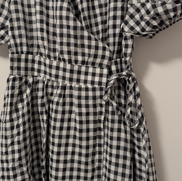 OAK + FORT Plaid Wrap Dress, NWTS - Picture 4 of 13